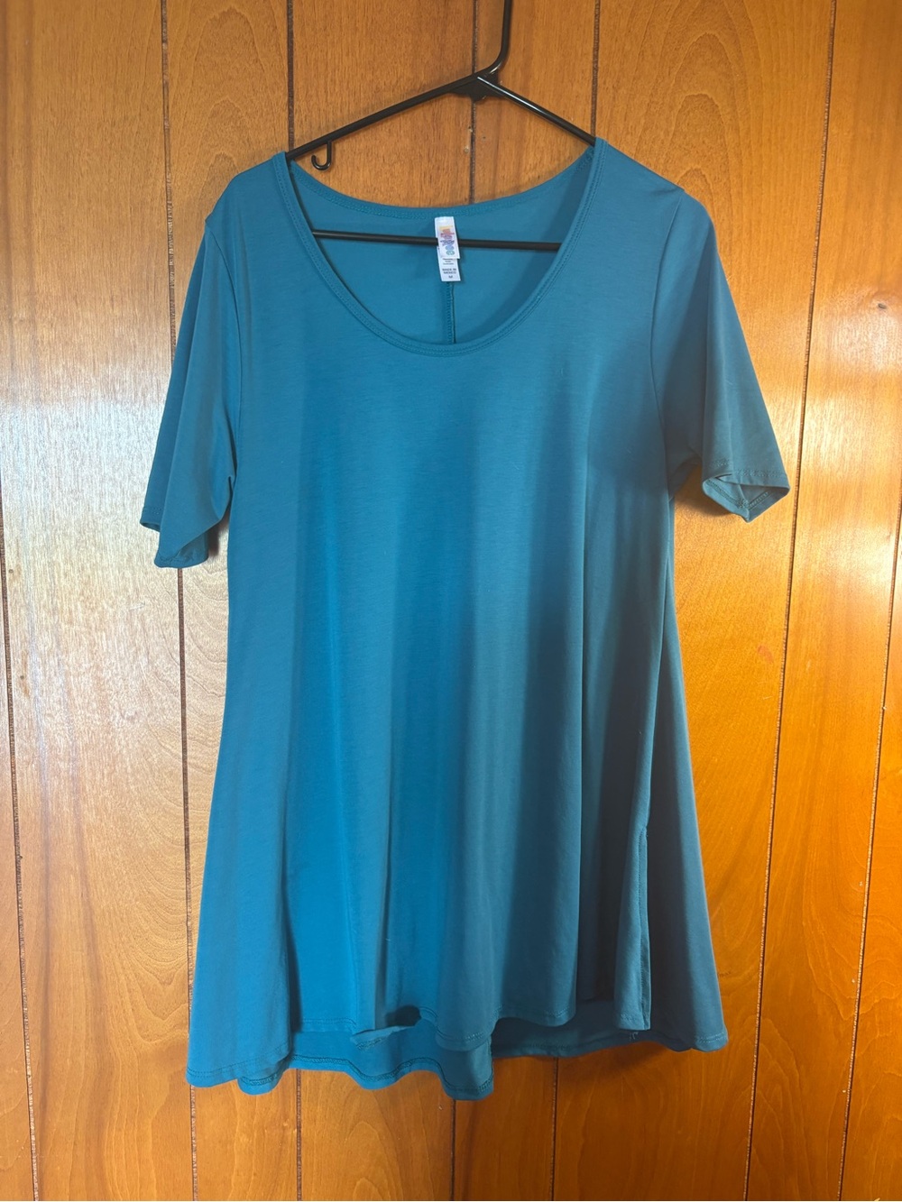 Women's Teal Scoop Neck Swing Top